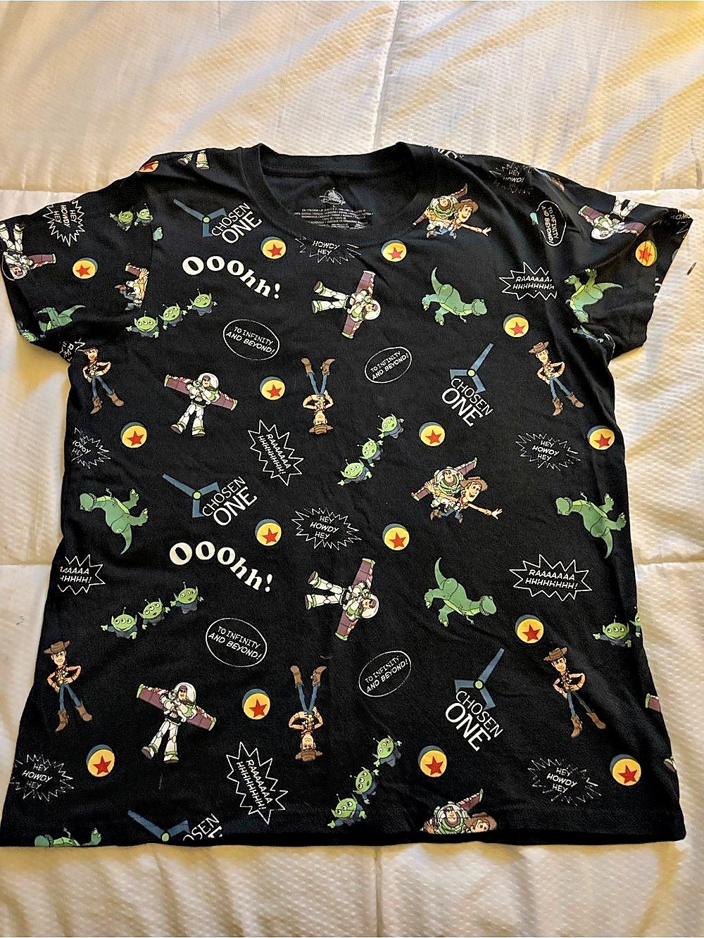 Disney Kids Toy Story Graphic Tee Black Like New woman large